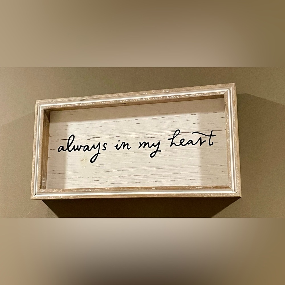 Wooden Wall Sign with Inspirational Quote